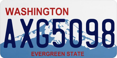 WA license plate AXG5098