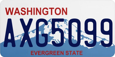 WA license plate AXG5099