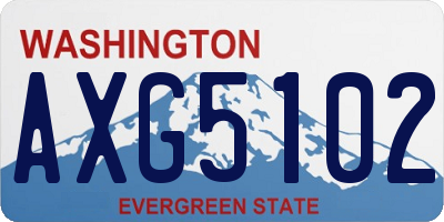 WA license plate AXG5102