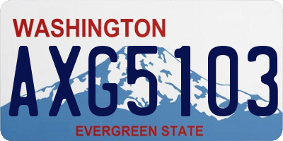 WA license plate AXG5103