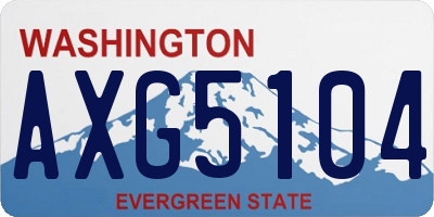WA license plate AXG5104