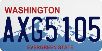 WA license plate AXG5105