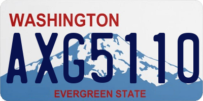 WA license plate AXG5110