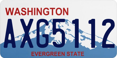 WA license plate AXG5112
