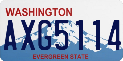 WA license plate AXG5114