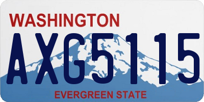 WA license plate AXG5115