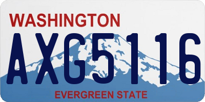 WA license plate AXG5116