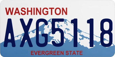 WA license plate AXG5118