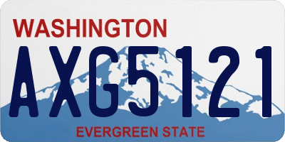 WA license plate AXG5121