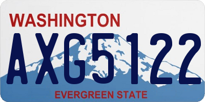 WA license plate AXG5122
