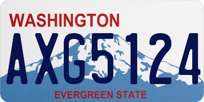 WA license plate AXG5124