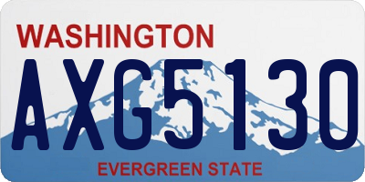 WA license plate AXG5130