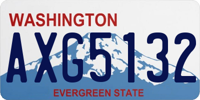 WA license plate AXG5132