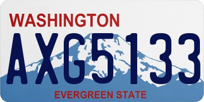 WA license plate AXG5133