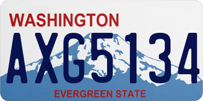 WA license plate AXG5134
