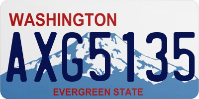 WA license plate AXG5135