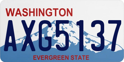 WA license plate AXG5137