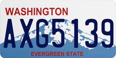 WA license plate AXG5139