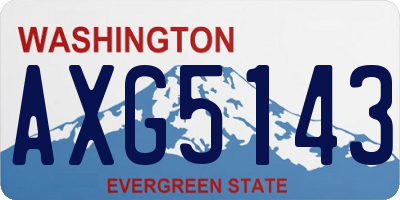 WA license plate AXG5143