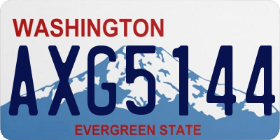 WA license plate AXG5144