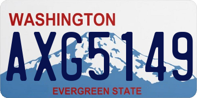WA license plate AXG5149