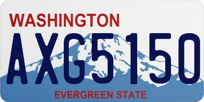 WA license plate AXG5150