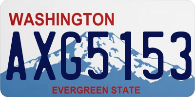 WA license plate AXG5153