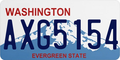 WA license plate AXG5154