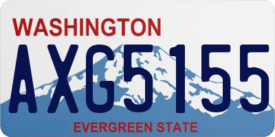 WA license plate AXG5155