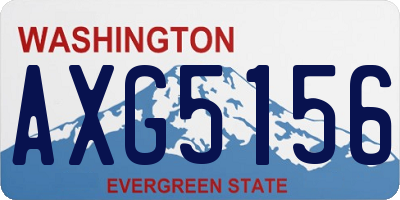 WA license plate AXG5156