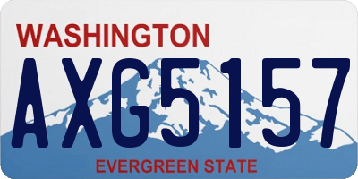 WA license plate AXG5157