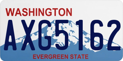 WA license plate AXG5162