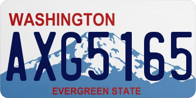 WA license plate AXG5165