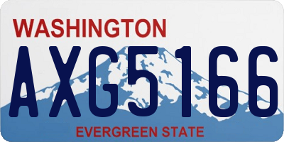 WA license plate AXG5166