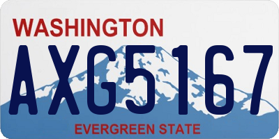 WA license plate AXG5167