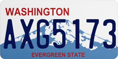 WA license plate AXG5173