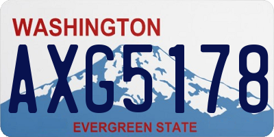 WA license plate AXG5178