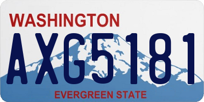WA license plate AXG5181