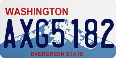 WA license plate AXG5182