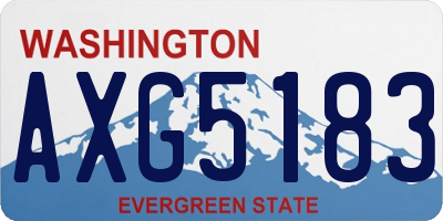 WA license plate AXG5183