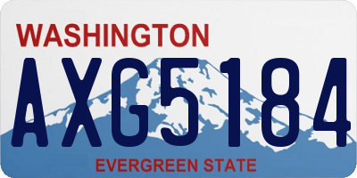 WA license plate AXG5184