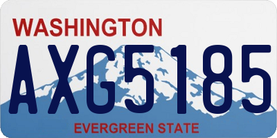 WA license plate AXG5185