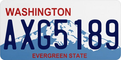 WA license plate AXG5189