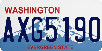 WA license plate AXG5190