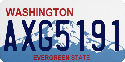 WA license plate AXG5191