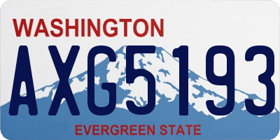 WA license plate AXG5193