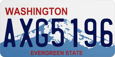 WA license plate AXG5196