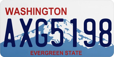 WA license plate AXG5198