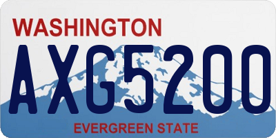 WA license plate AXG5200