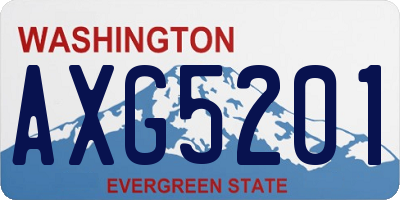 WA license plate AXG5201